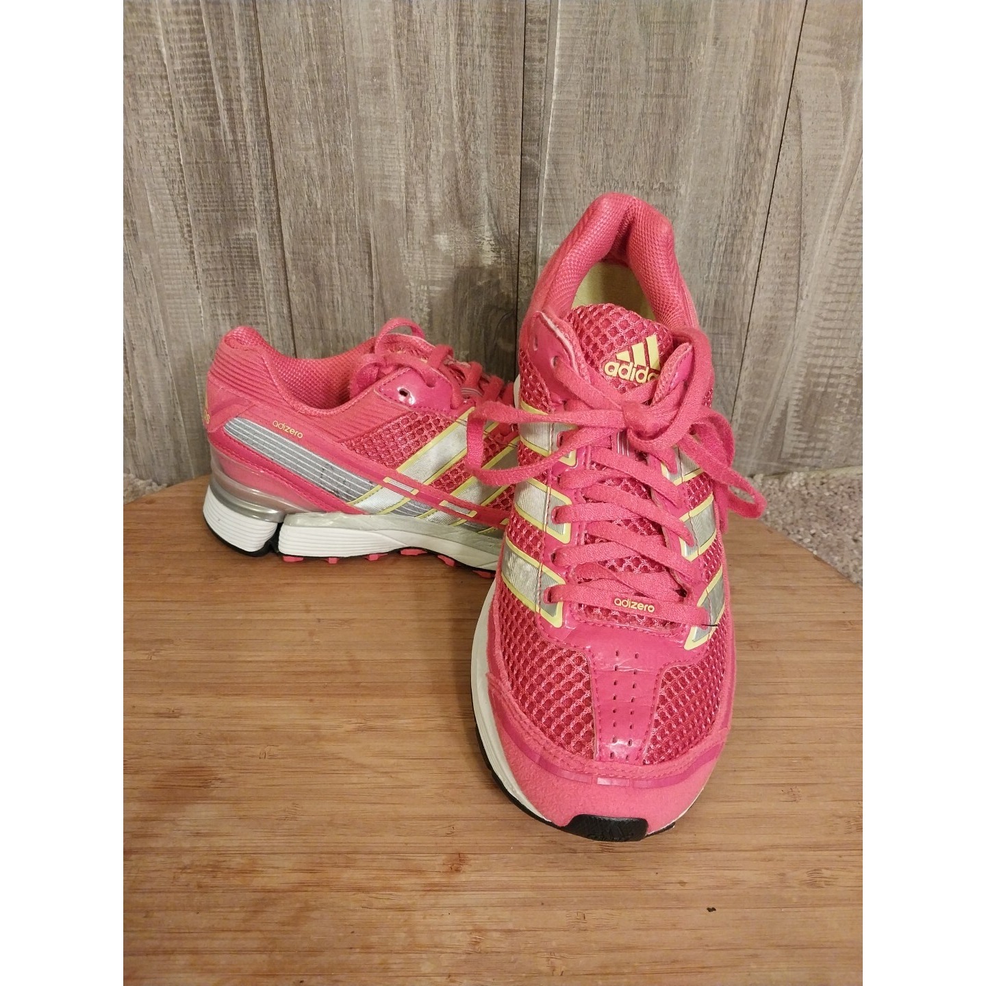 Adidas Adizero Formotion Running Shoes Size 7 Pink Silver Adiprene